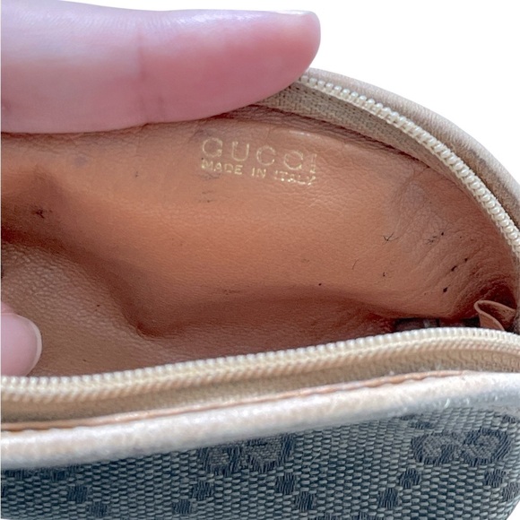 Gucci RARE Mini Vintage GG Logo Brown Canvas Coin Pouch - Picture 8 of 8